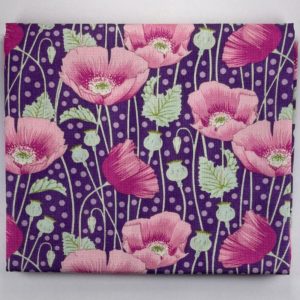 Fat Quarter – Tilda – Gardenlife Collection by Tone Finnanger – 100306 – Poppies Lilac