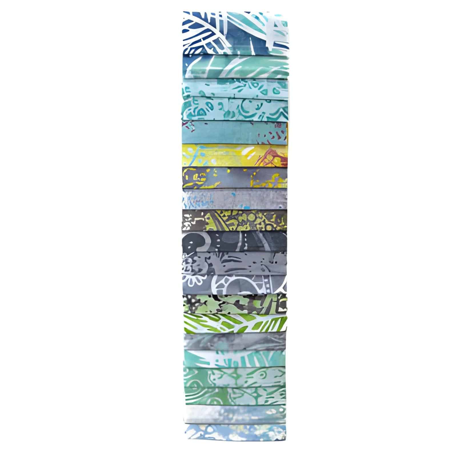 Flutter Turquoise and Aqua Green Strip Pack by Banyan Batiks Studios – SFLUTR20-61