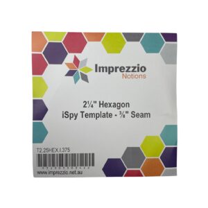 Willowbrook Market Garden Hexie Quilt - 2 1-4 Hexagon iSpy Template - 3-8 Seam